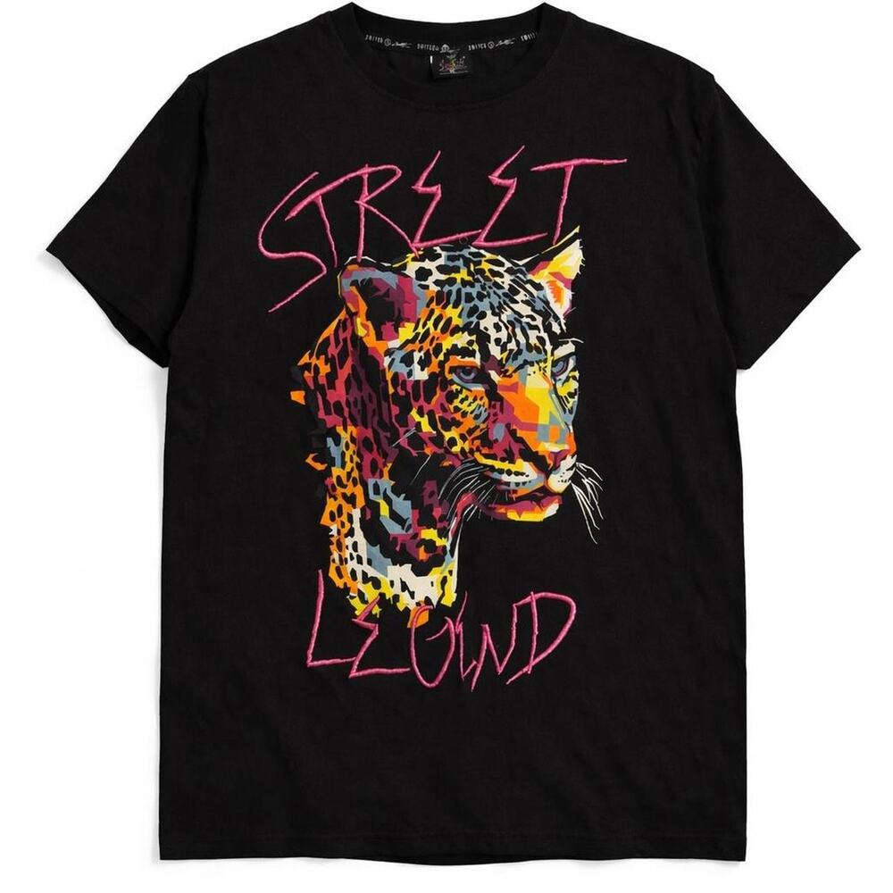 Switch "Remarkable" street legend tee leopard big cat animal face hot pink